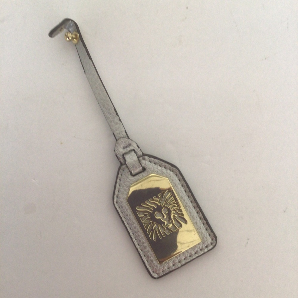 ANNE KLEIN SILVER LEATHER BAG CHARM